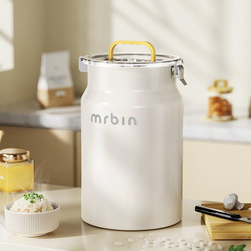 2024 New Model Stainless Steel Rice Container with Lock and Visual Top Cover for Ultimate Storage - mrbin
