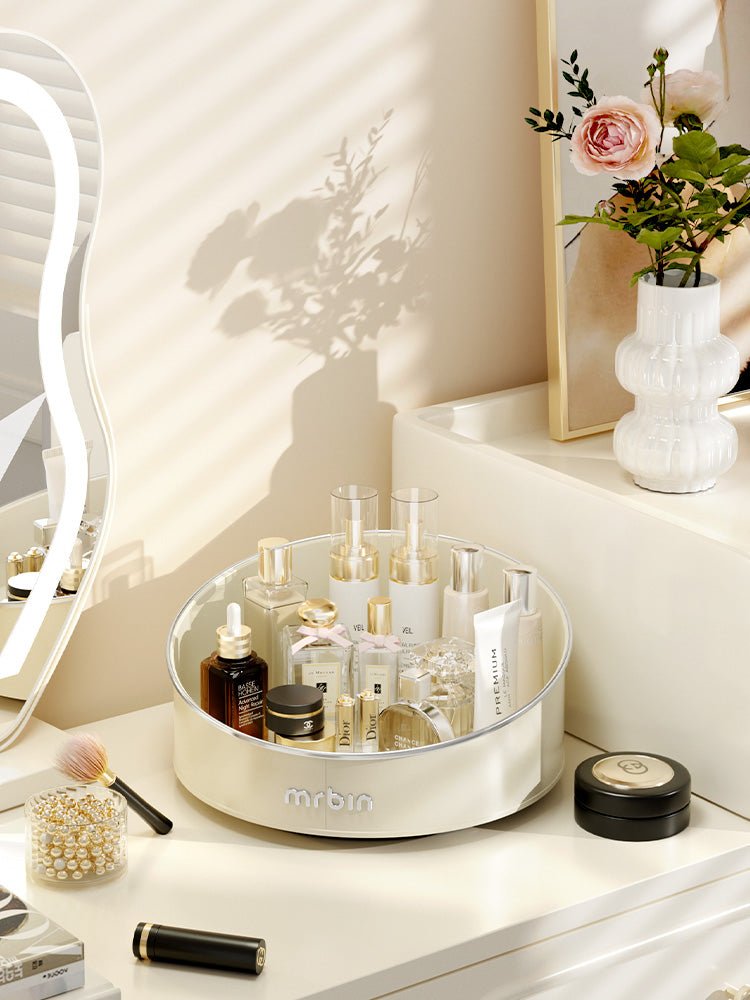 360-Degree Rotating Spice Rack with Elevated Guardrails and Durable Material - mrbin