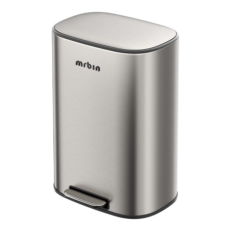 Stainless Steel Garbage Can - 13 Gallon, Eclipse Grey