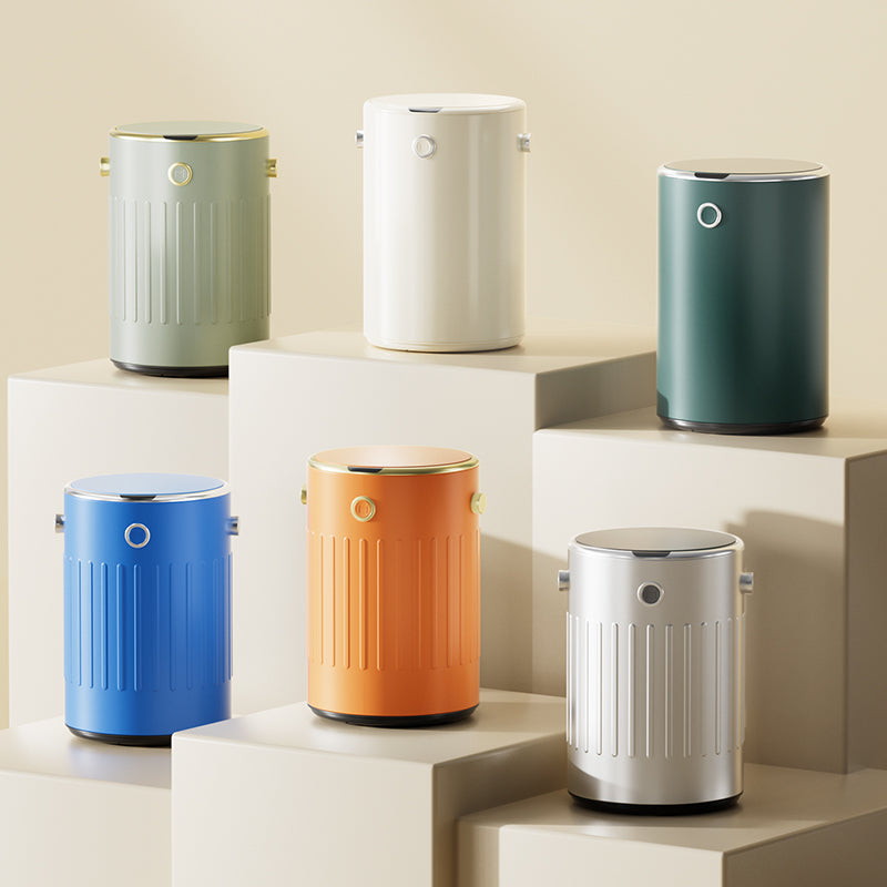 Retro Cream-Style Sensor Bin with Full-Range Sensor and IPX Waterproof Rating - mrbin