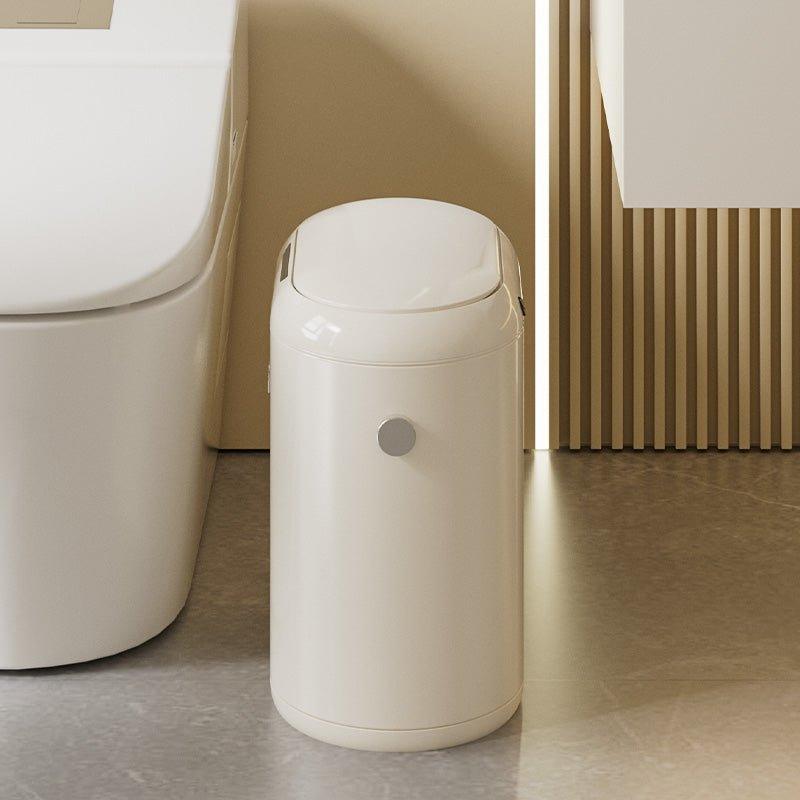 Cream-Style Sensor Trash Can with Triple Sensor Operation, Waterproof Design, and Smart Recognition - mrbin