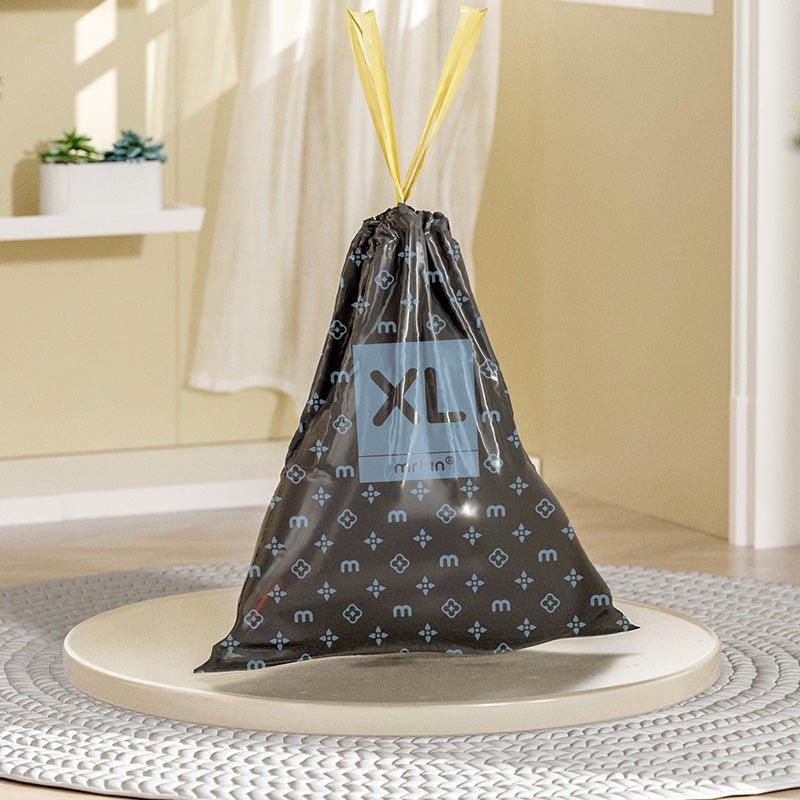 Custom Pattern Black Trash Bags with Strong Load Bearing, Reinforced, and Waterproof Features - mrbin