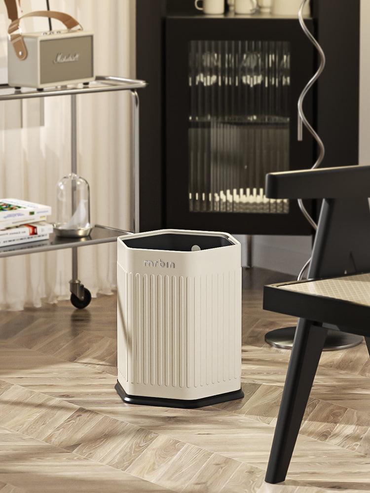 Stylish Living Room Trash Can with Double Layer, Wide Opening, and Sealed Base for Odor Control - mrbin