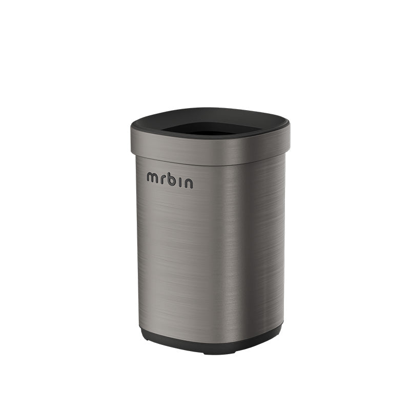 Open Top Commercial Trash Can Eclipse Grey