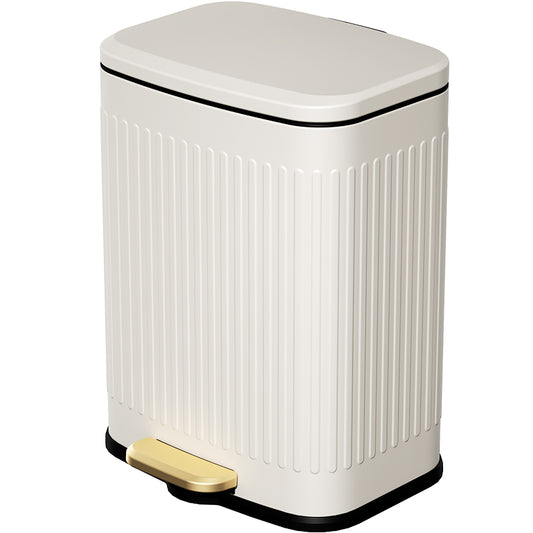Metal Trash Can with Lid, 12L / 3.2gal Rectangle