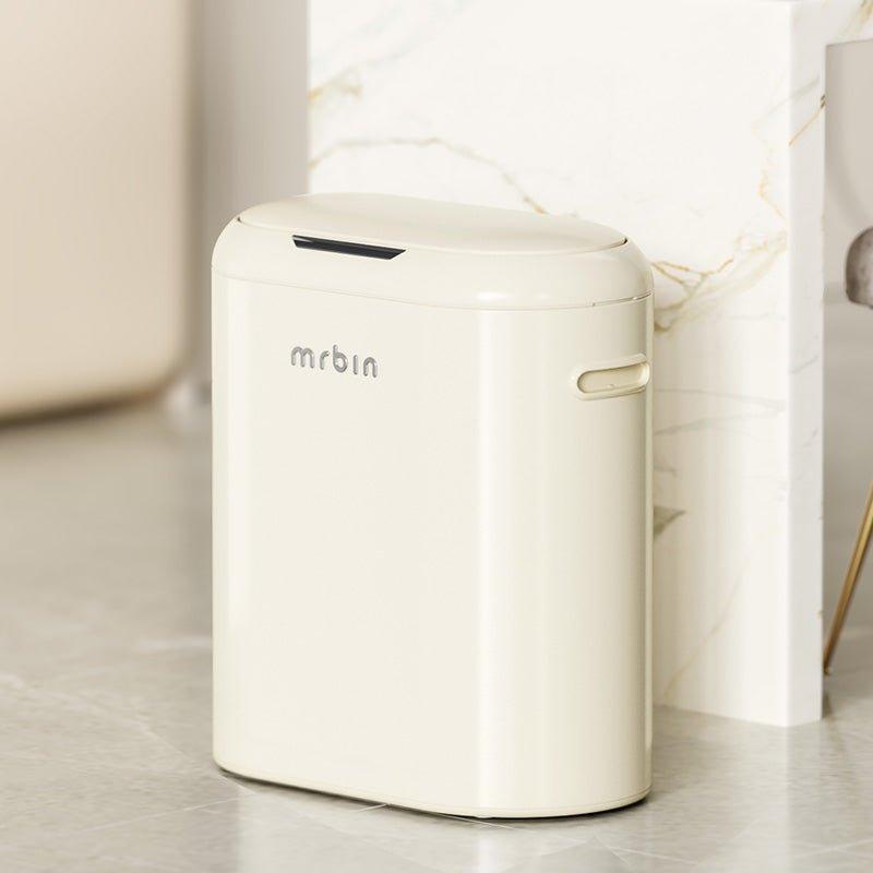 Bathroom Smart Sensor Trash Can with Three Sensory Modes, Low Noise Technology, and Annual Battery Life - mrbin