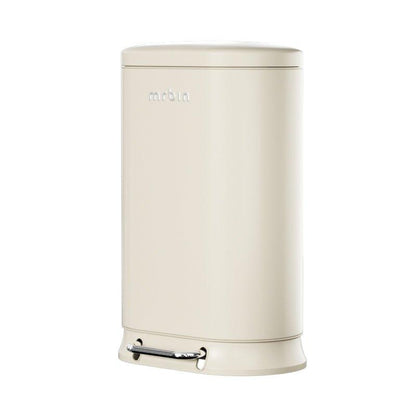 Cream - Toned Large Pedal Trash Can - 30L Capacity with Ultra - Wide Opening and Silent Close - mrbin