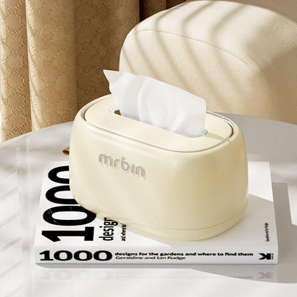 Creative Waterproof Tissue Box with Built - In Spring, Cheese Color, and Retro Silver Plating - mrbin