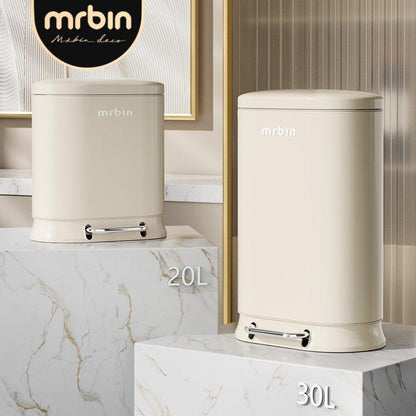 Elegant Cream - Toned Kitchen Trash Can with Large Capacity and Double Bin System - mrbin