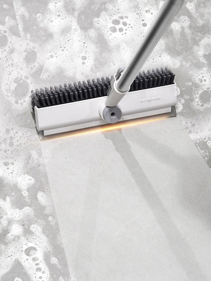 Floor Cleaning Brush with Long Handle for High Reach and Double - Sided Stiff Bristles - mrbin