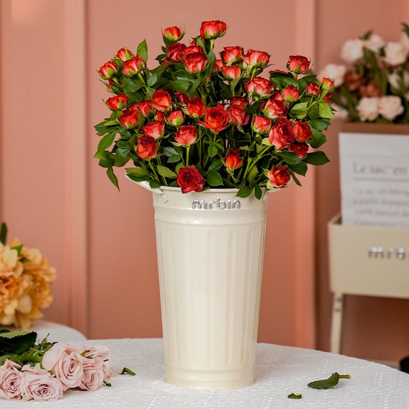 Flower Bucket for Home with Thick Material and Double Ear Handles - mrbin