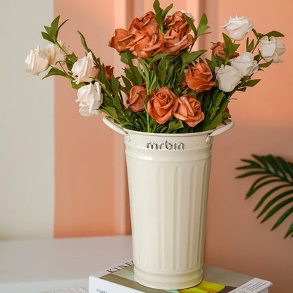 Flower Bucket for Home with Thick Material and Double Ear Handles - mrbin