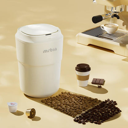 Innovative Coffee Cup - Inspired Motion Sensor Trash Can with Advanced Features - mrbin