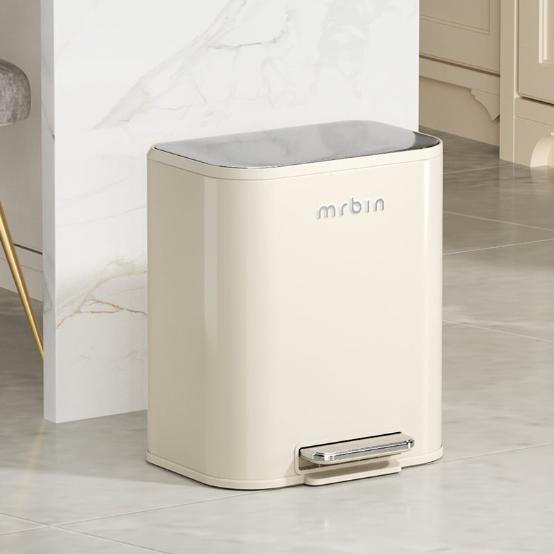 Kitchen Trash Can with Cream Styling and Extra - Wide Mouth - mrbin