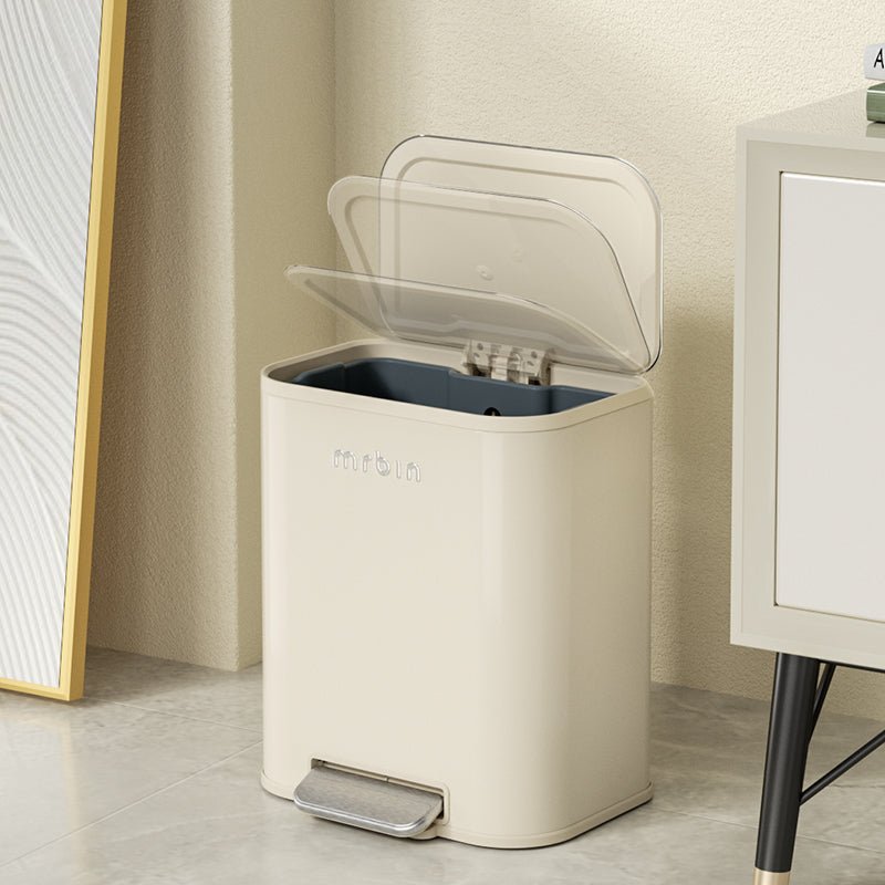 Kitchen Trash Can with Cream Styling and Extra - Wide Mouth - mrbin