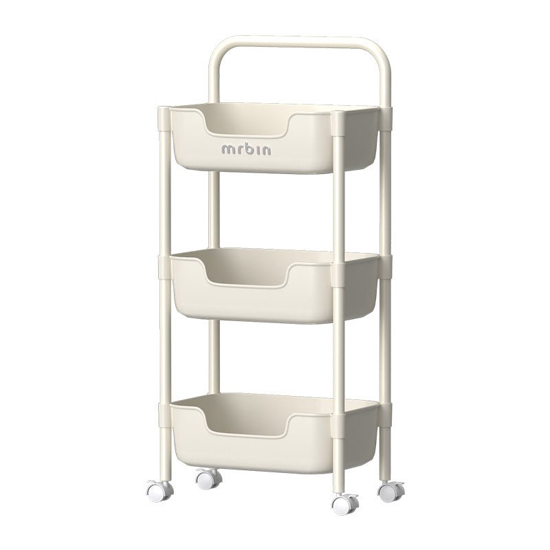 Kitchen Trolley with Storage Baskets for Multi - Layer Organization and Portability - mrbin