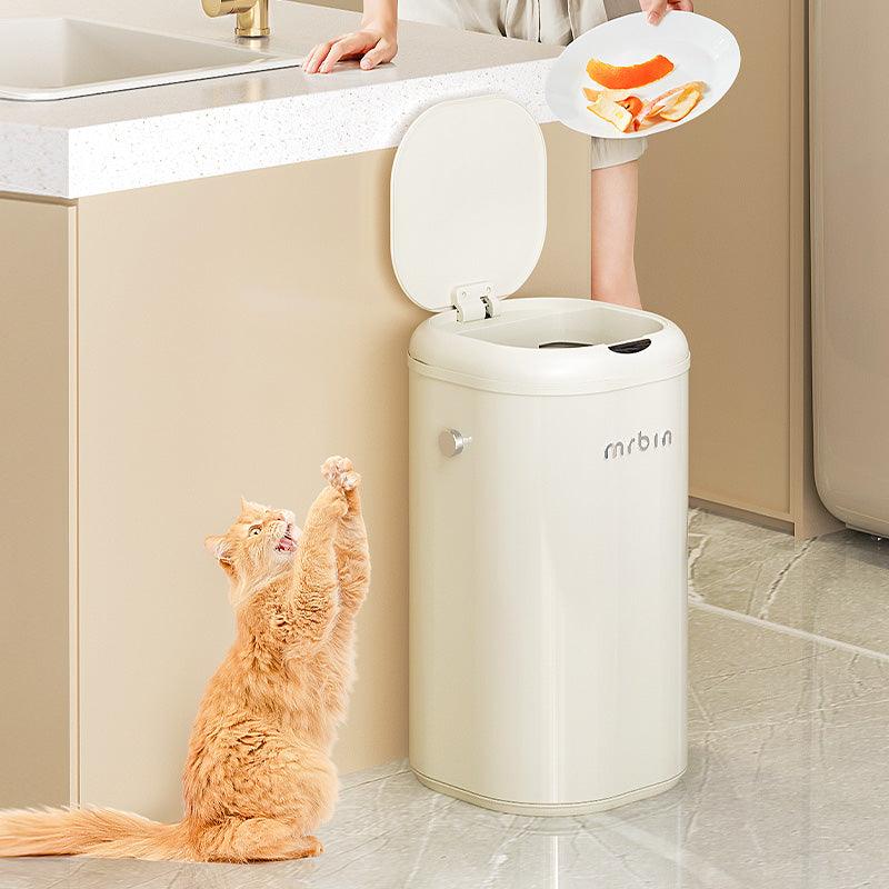 Mr. Bin Luxury Electric Trash Can - Touchless, Silent Operation for Home and Kitchen with Stylish Design - mrbin