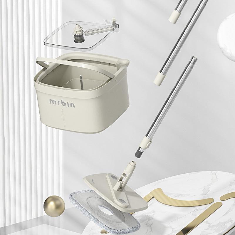 No - Touch Rotating Mop Bucket with Net and Dirty Water Separation and Extended Handle - mrbin