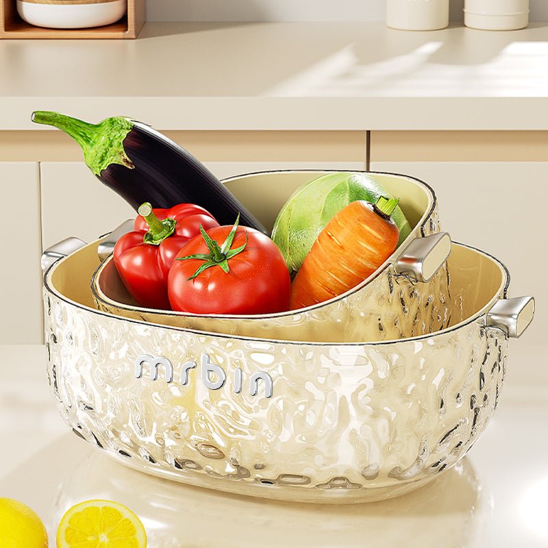 Pine Wave Water Basket for Practical Kitchen Use and Easy Maintenance - mrbin