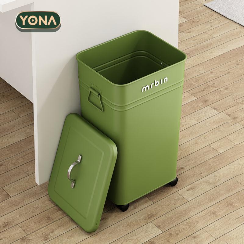 Practical Laundry Basket with Lid, Wheels, and Durable Construction for Easy Movement - mrbin