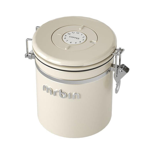 Premium Stainless Steel Coffee Bean Jar with One - Way Exhaust Valve for Freshness Preservation - mrbin