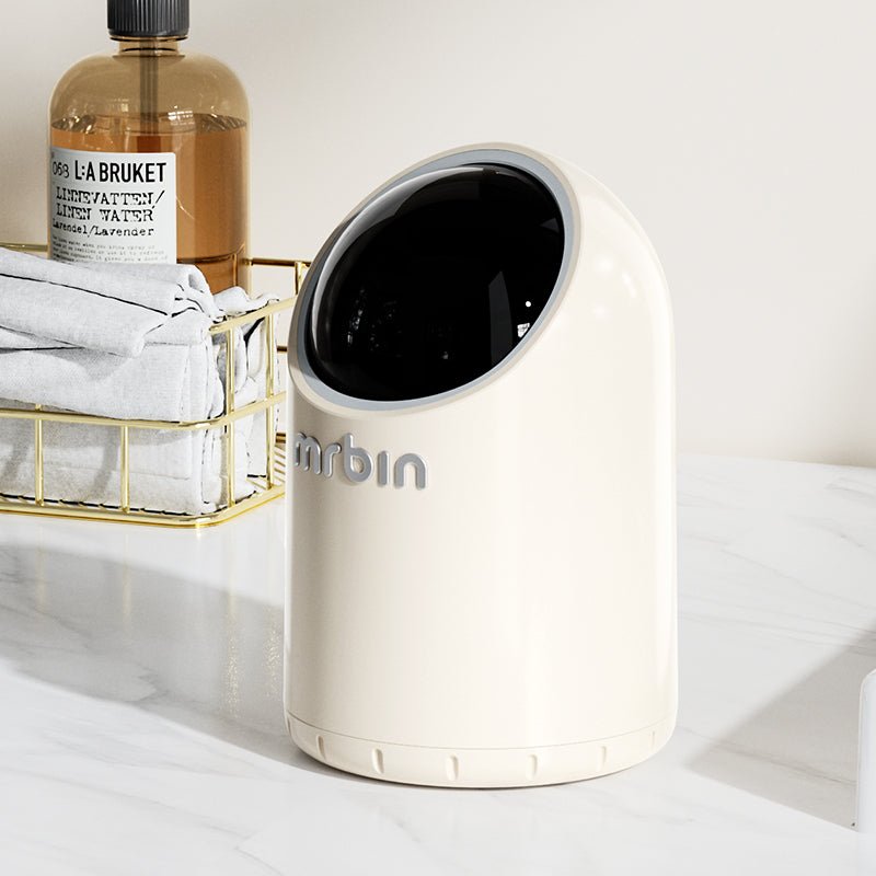 Smart Sensor Small Trash Can for Home with Push Lid Opening and Mini Size - mrbin