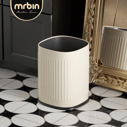 Stylish Living Room Small Trash Can with Double Layer and Wide Opening for Easy Use - mrbin