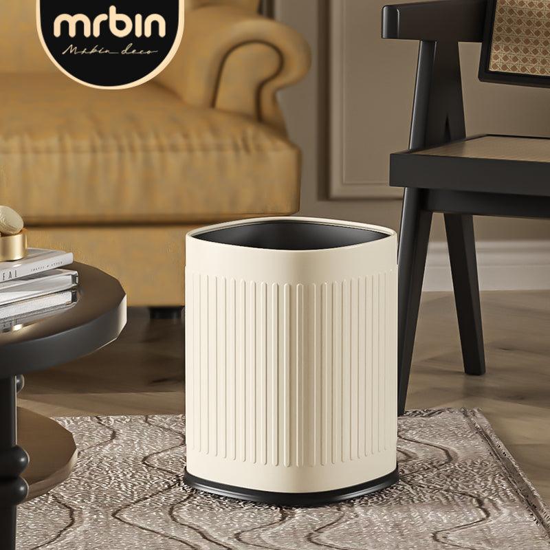 Stylish Living Room Small Trash Can with Double Layer and Wide Opening for Easy Use - mrbin