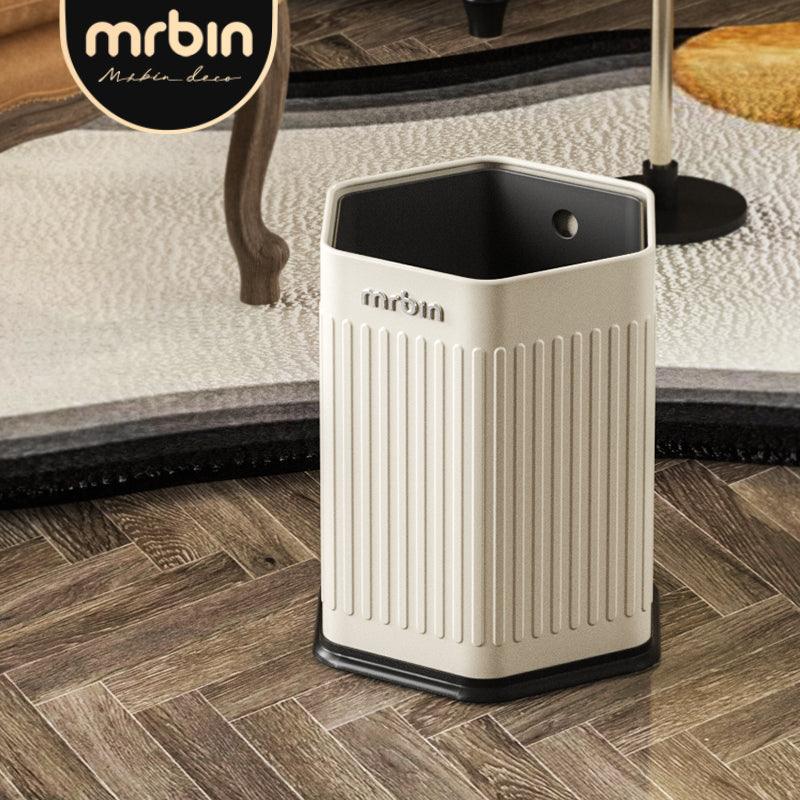 Stylish Living Room Trash Can with Double Layer, Wide Opening, and Sealed Base for Odor Control - mrbin