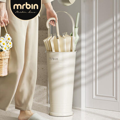 Stylish Umbrella Stand with Large Capacity, Extra Handle, and Hollow Bottom Design - mrbin