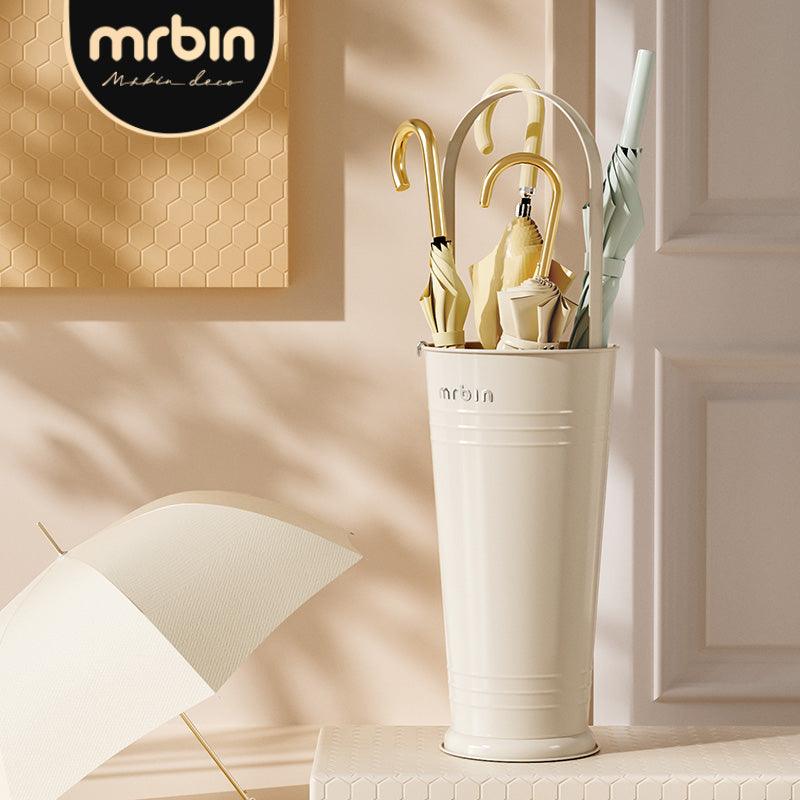 Stylish Umbrella Stand with Large Capacity, Extra Handle, and Hollow Bottom Design - mrbin