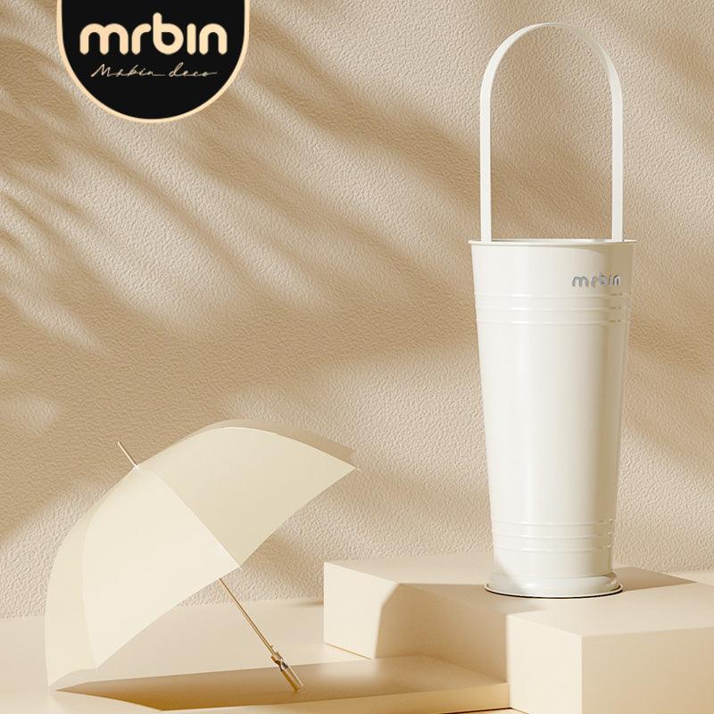 Stylish Umbrella Stand with Large Capacity, Extra Handle, and Hollow Bottom Design - mrbin