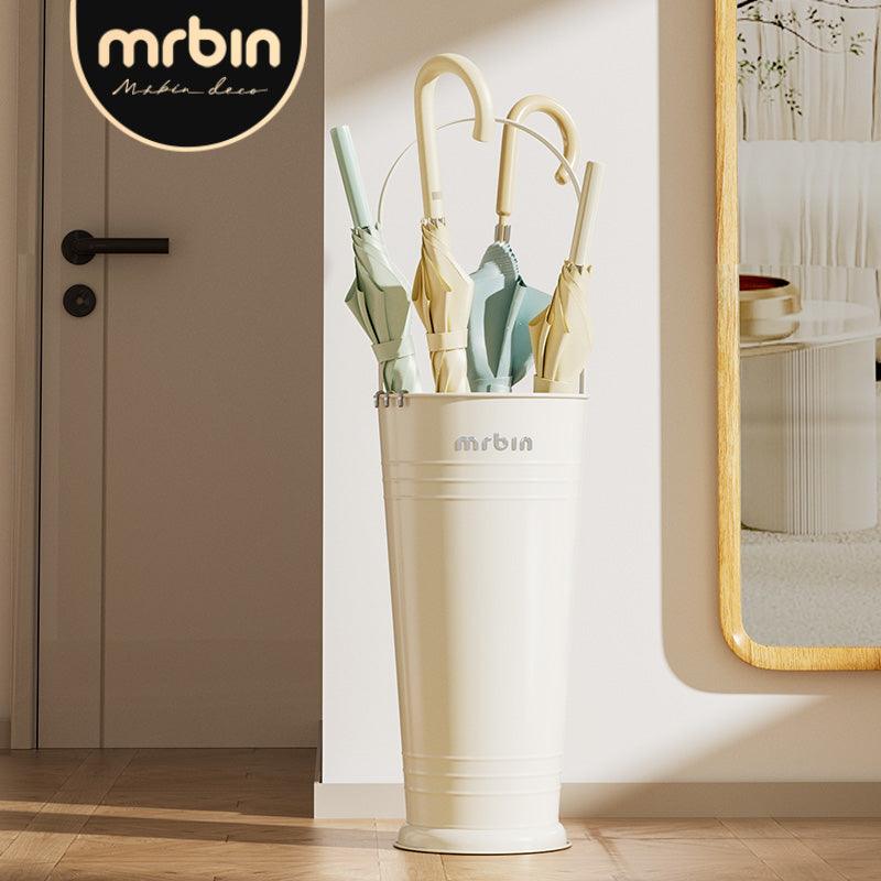 Stylish Umbrella Stand with Large Capacity, Extra Handle, and Hollow Bottom Design - mrbin