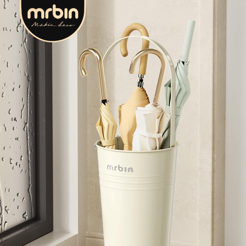 Stylish Umbrella Stand with Large Capacity, Extra Handle, and Hollow Bottom Design - mrbin