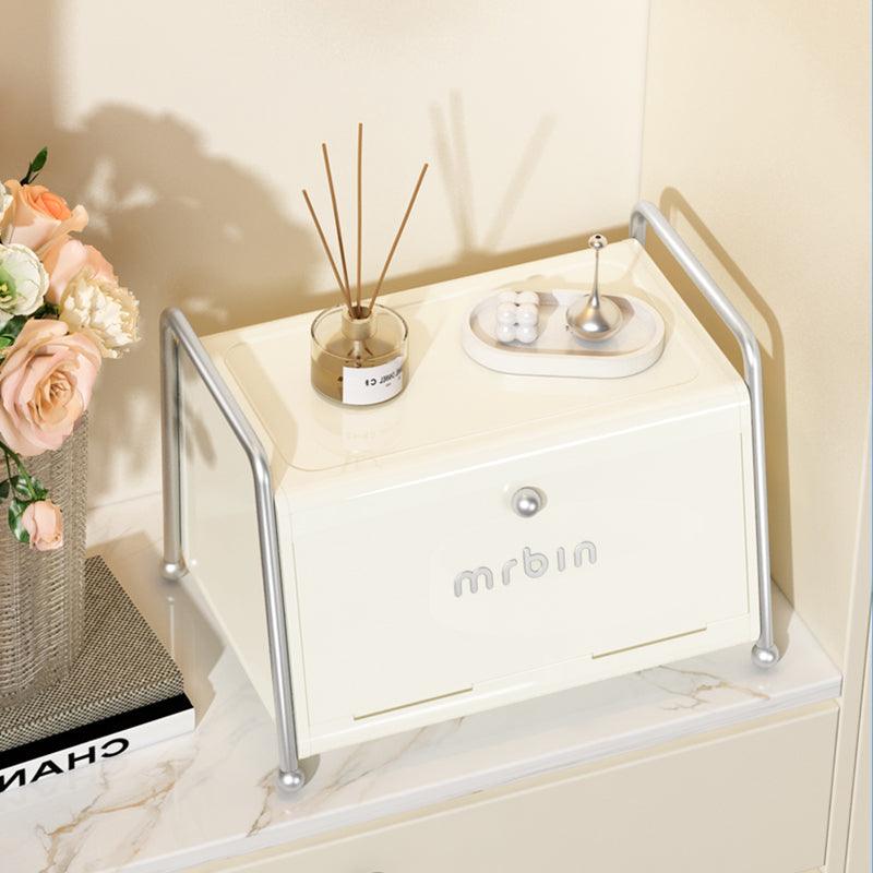 Top - Opening Desktop Storage Box with Magnetic Closure and Multi - Purpose Use - mrbin