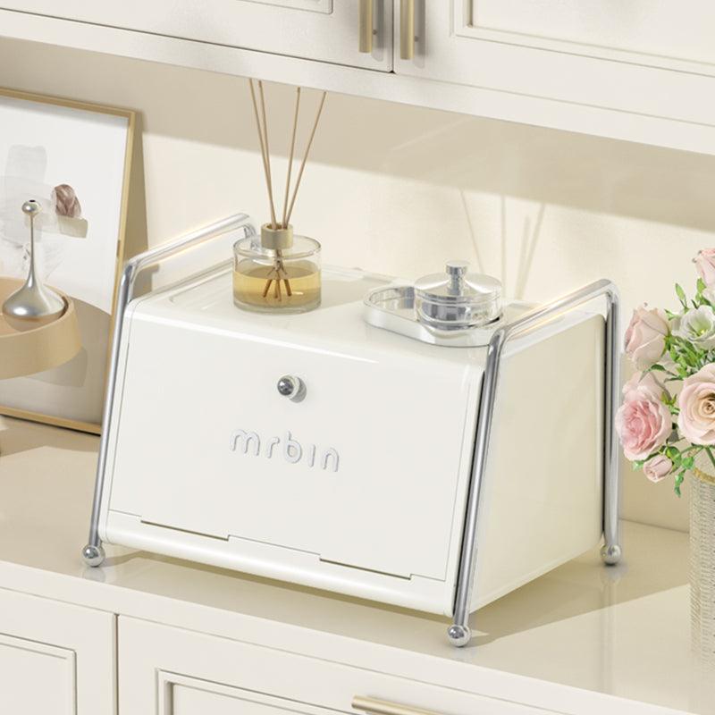 Top - Opening Desktop Storage Box with Magnetic Closure and Multi - Purpose Use - mrbin