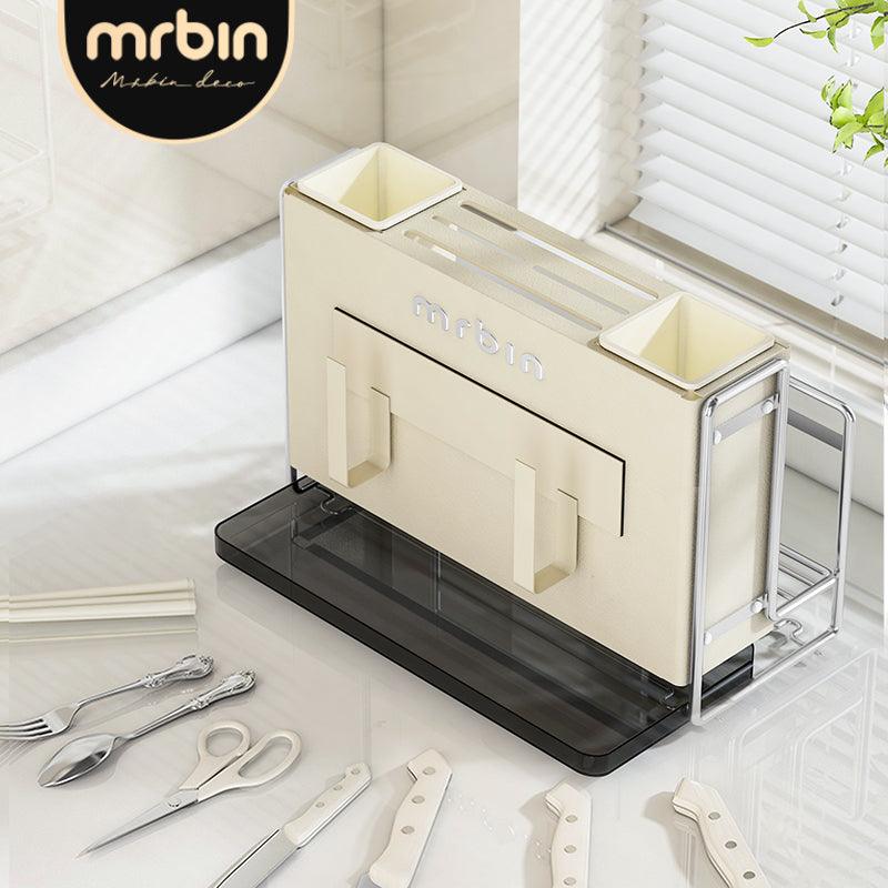 Versatile 2024 Model Knife and Utensil Organizer with Magnetic Panel for Ultimate Organization - mrbin